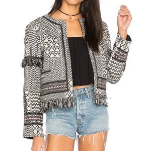 Ale by Alessandra Marcella Jacket Tweed Beaded Blazer Jacket Fitted Size XS